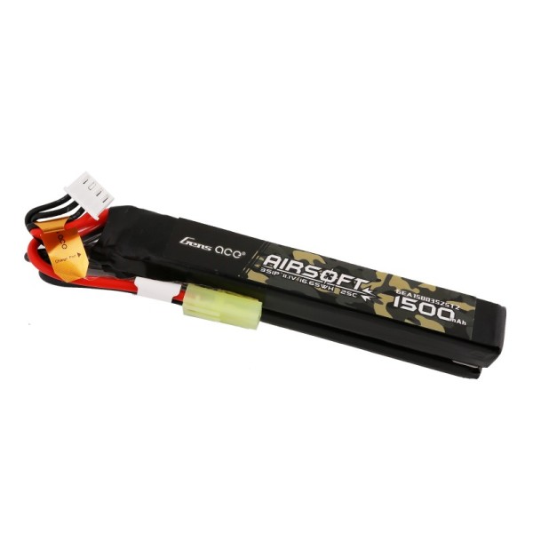 Battery  Li-Po 11.1V 1500mAh 25C Tamiya 2X Nunchuck [Gens Ace]