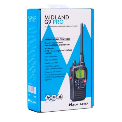 Walkie Talkie G9 Pro bibanda PMR446/LPD Midland