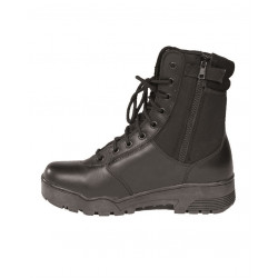 Black Leather/Cordura Boots w/ ZIP