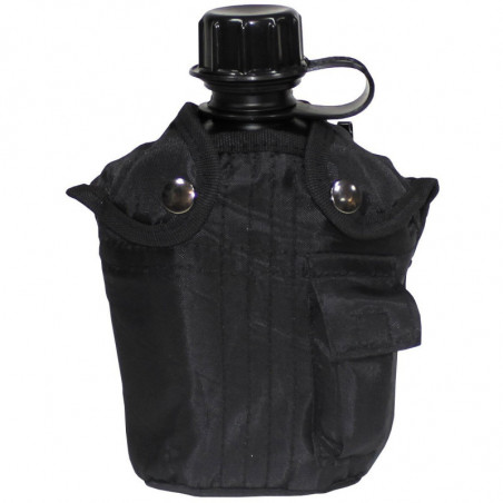 US 1L Plastic Bottle w/ Black Cover [MFH]