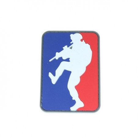 Patch PVC Airsofter Red/Blue Vertical