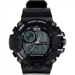 Relógio Táctico Analógico/Digital Preto