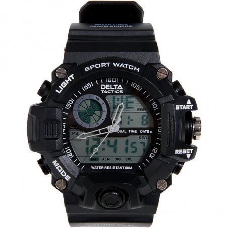 Relógio Táctico Analógico/Digital Preto [Delta]