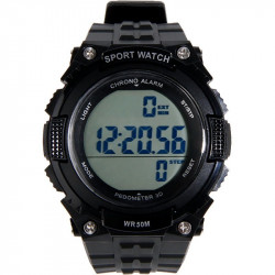 Tactical Watch w/ Pedometer Black