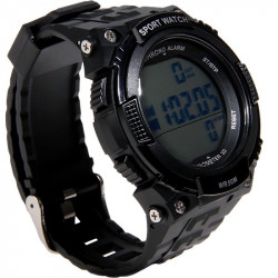 Tactical Watch w/ Pedometer Black