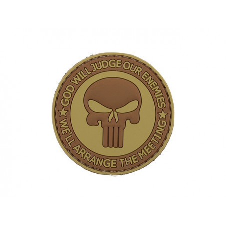 Patch PVC God Will Judge Our Enemies TAN