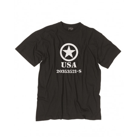 T-Shirt "Allied Star" Preta