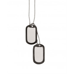 US Stainless Steel Dog Tag with Silencer