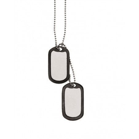 US Stainless Steel Dog Tag with Silencer [Miltec]