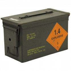 US Size 2 Metal Ammo Box Used