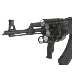 5 Positions 1" Flashlight Mount Black [Element]