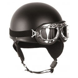 Capacete Preto Meia Concha