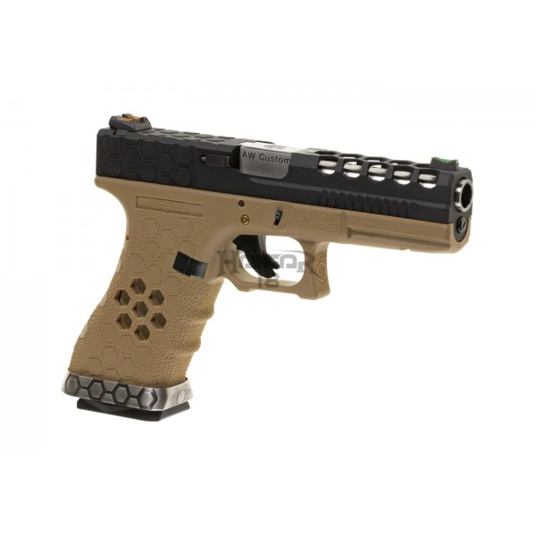 GBB Airsoft Pistol VX0111 Hex-Cut Metal Version [AW Custom]