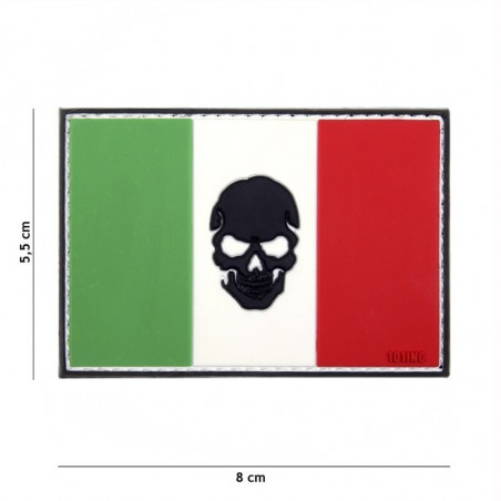 Patch PVC Flag Italy + Skull