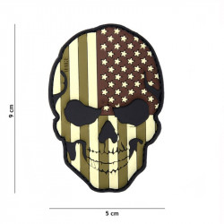 Patch PVC Skull USA Camo