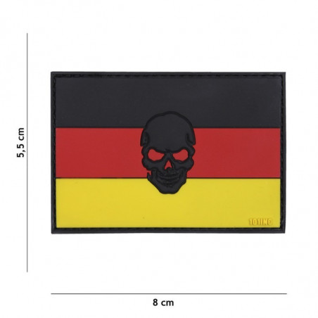 Patch PVC Flag Germany + Skull