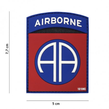 Patch PVC Airborne 82nd Red