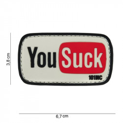Patch PVC You Suck Branco/Preto