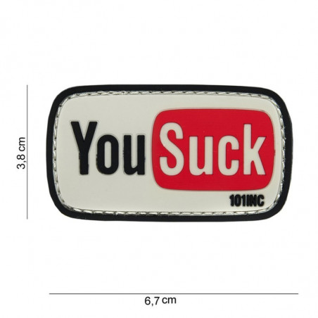 Patch PVC You Suck Branco/Preto