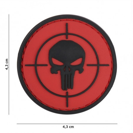 Patch PVC Punisher Sight Vermelho