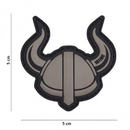 Patch PVC Viking Helmet Cinza