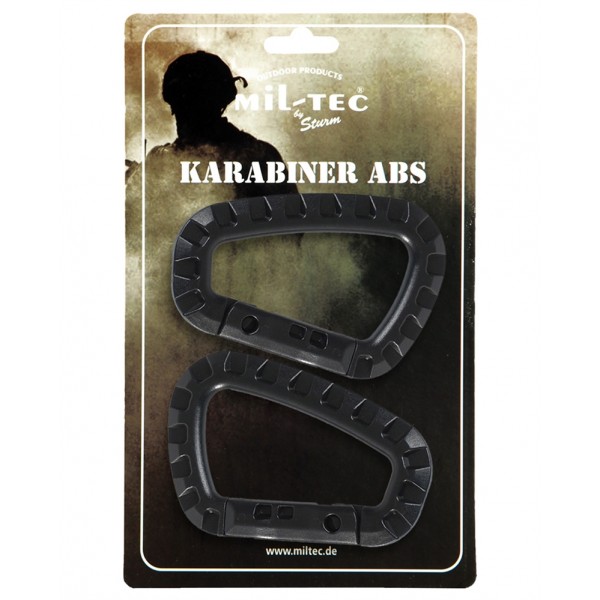 Black ABS Karabiner x2 [Miltec]