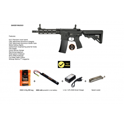 AEG M4 Ghost S EMR Carbontech Preta [Evolution]