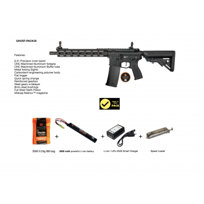 AEG M4 Ghost L EMR Carbontech Preta [Evolution]