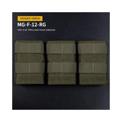 FAST Type Triple 5.56 Magazine Pouch (Medium) - Ranger Green [Wosport]