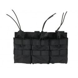 Triple Mag 7.62 Open Top Pouch Black [8Fields]
