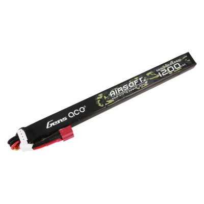 Battery  Li-Po 11.1V 1200mAh 25C 3S1P Dean Slim [Gens Ace]