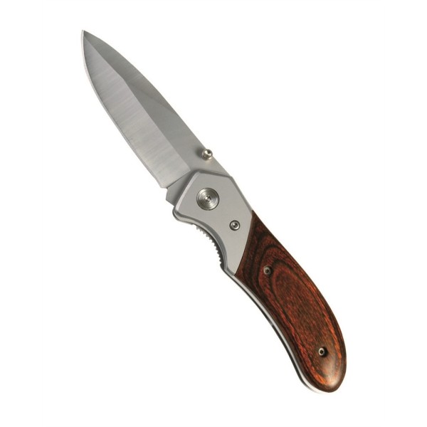 One-Hand Knife with Wooden Grip [Miltec]