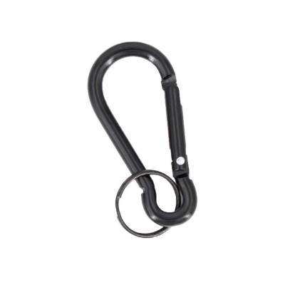 7 cm Aluminum Carabiner Keychain – Black [Immortal Warrior]