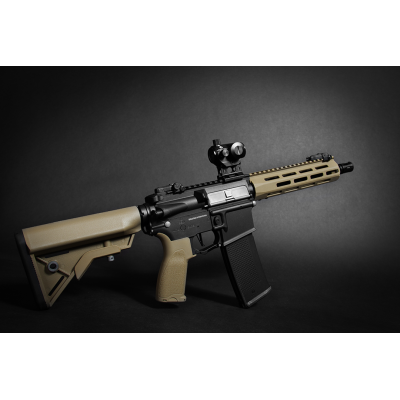 AEG M4 Recon 10" Carbontech Black/Tan + Red Dot [Evolution]