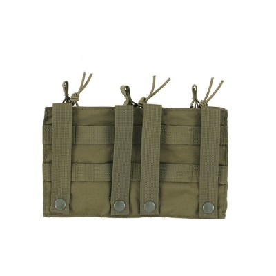 8Fields Triple Mag 7.62 Pouch Olive - rear and MOLLE straps
