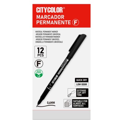 Caneta Dermatográfica 0.6mm Azul [Citycolor] - caixa de 12 unidades
