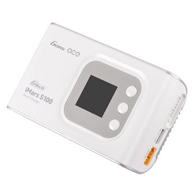Carregador Gens Ace iMars S100 branco - vista superior em perspetiva