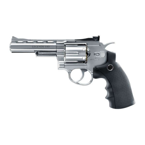 S40 Full Metal CO2 4.5mm Pellet Revolver Chrome [Legends]