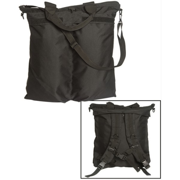 Bolsa Porta-Capacete US Flyer com Alças de Mochila Preta [Miltec]