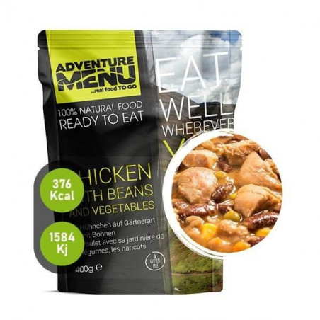 Frango com feijão e legumes [Adventure Menu]