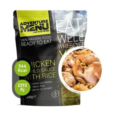 Frango com molho selvagem e arroz [Adventure Menu]