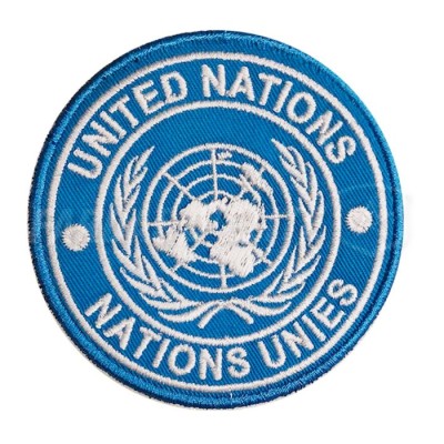 UN Emblem Embroidered Hook-and-Loop Patch 7.5cm - main view
