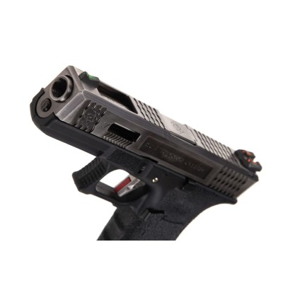 WE G-Force 17 SV Silver Barrel Metal Version GBB Black Airsoft Pistol - photo 4