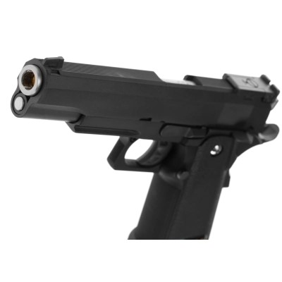 Pistola Airsoft GBB CO₂ WE Hi-Capa 5.1 R Full Metal Preta - fotografia 4