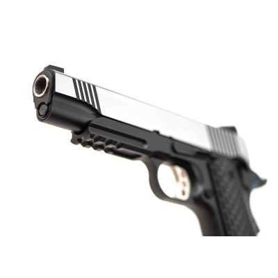 Pistola Airsoft GBB Army Armament M1911 Tactical Full Metal Bicolor - fotografia 4