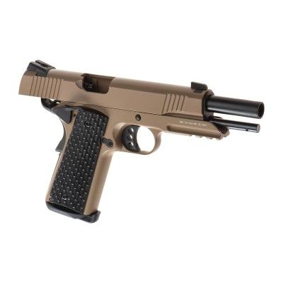 Army Armament M1911 Tactical Full Metal GBB Desert Airsoft Pistol - photo 3