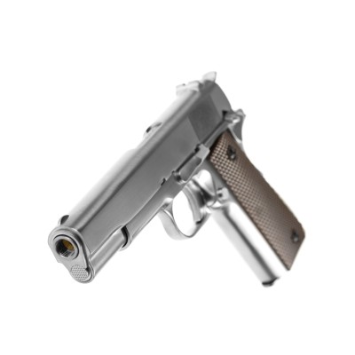 Pistola Airsoft GBB WE M1911 Full Metal V3 Prateada - fotografia 4