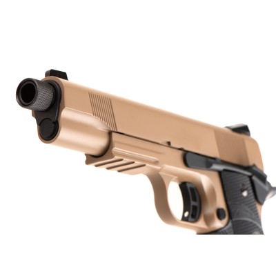 KJ Works M1911 MEU TBC Full Metal CO₂ Tan Airsoft Pistol - photo 4