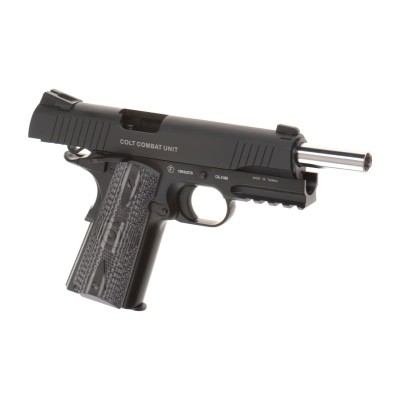Pistola Airsoft GBB CO₂ Colt Combat Unit Preta - fotografia 3
