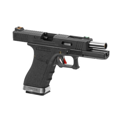 WE G-Force 18C BK Silver Barrel Metal Version GBB Black Airsoft Pistol - photo 3